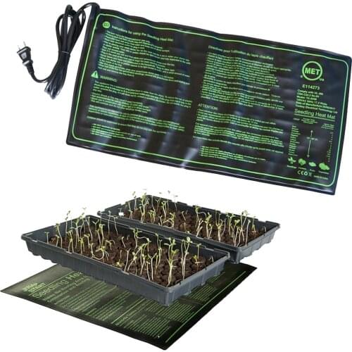 Plant Heat Mat Durable Waterproof Seedling Heating Pad Warm Hydroponic Heating Mat 52*24CM MET EU/US/UK Plug Standard