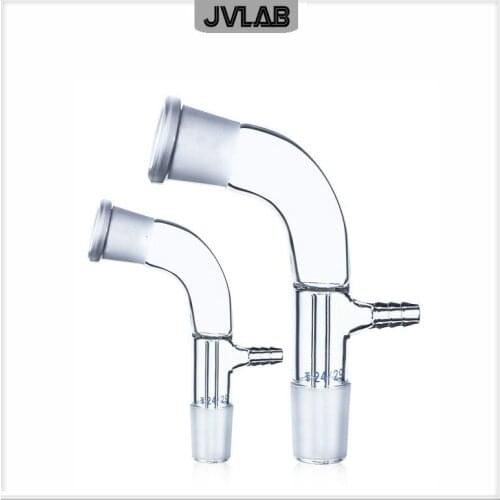 Vacuum Receiving Tube 105 Degrees Laboratory Distillation Tail Curved Glass Receive Tube For Liquid Diversion Caliber 14 19 24mm