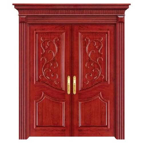 Luxury Carving Designs Thailand Oak Interior Single Solid Wood Door Entry Doors C002