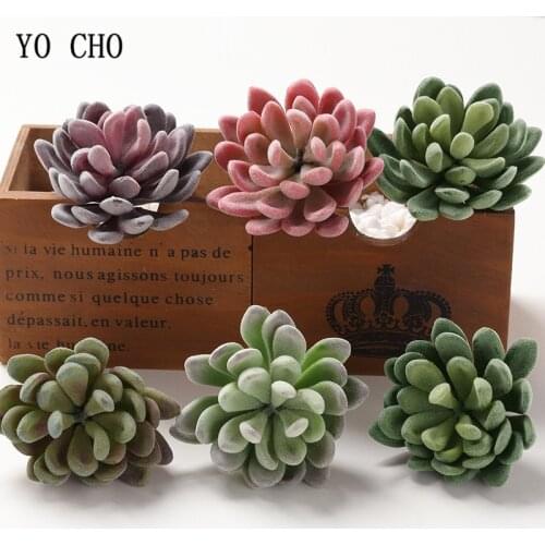 YO CHO 36 Styles artificial succulents diy bonsai fake plants for wedding home garden decoration plants balcony wall layout