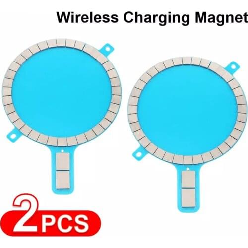 1 2Pcs Magnet Sticker Wireless Charging Magnetic For iPhone 11 12 Pro Max Mini XS XR Mobile Phone Back Cover Strong