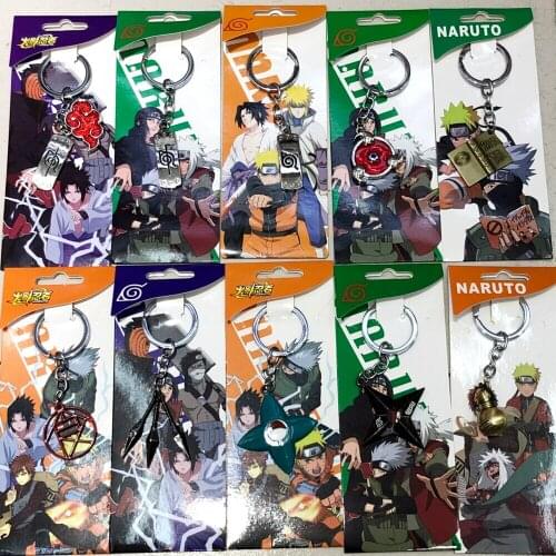 1-5pcs Anmie Kunai Headband Darts Itachi Sasuke Kakashi Gaara Prop Figure pendant Keychain Car keyrings Gift