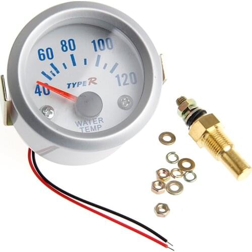 1 Set 52mm Auto Electrical Digital Pointer Water Temperature Meter Gauge 40-120 Degree