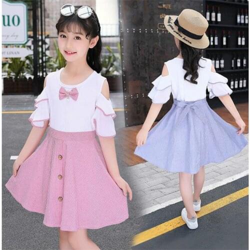 2021 summer girl casual dress 10 to 12 years old girl birthday dress princess kid clothes summer party dress