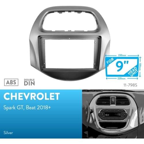 9 inch Car Fascia Radio Panel for CHEVROLET Spark GT, Beat 2018+ Facia Dash Kit Install Adapter Bezel Console 9inch Plate Trim