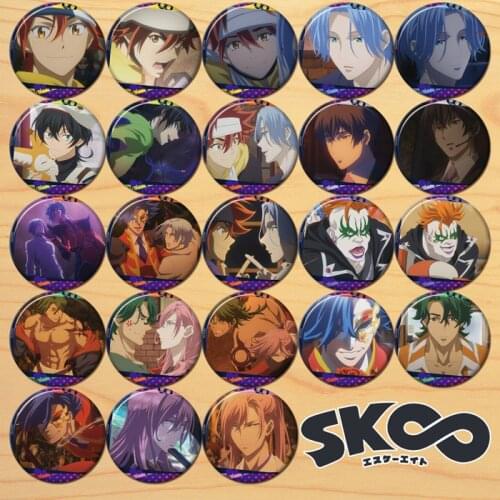 Anime SK8 the Infinity SK EIGHT Badge SNOW REKI MIYA JOE Cherry Blossom LANGA Toy Cartoon Round Brooch Pin Bag Pendant Button