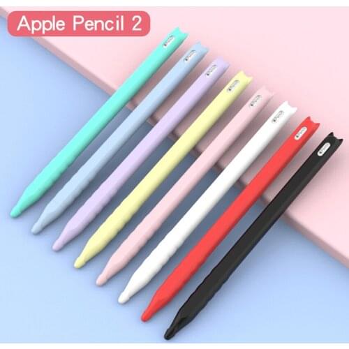 Pen Case Soft Silicone Sleeve Protective Cap Nib Cover Tip No-Slip Touch Pen Stylus Cover Holder For Apple Pencil 2nd Generation