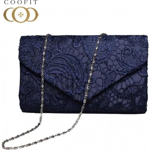 Coofit Luxury Lace Floral Day Clutch Envelope Handbag Evening Bag Wedding Bride Party Bag Bolsas Mujer Purse Banquet Balestra