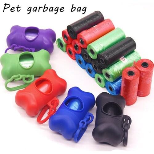 3pcs Pet Supplies Portable Waste Bag Dispenser Rolls Dog Poop Bags Dog Poop Cleaning Bag Bulldog Labrador Outdoor Cleaning Tool