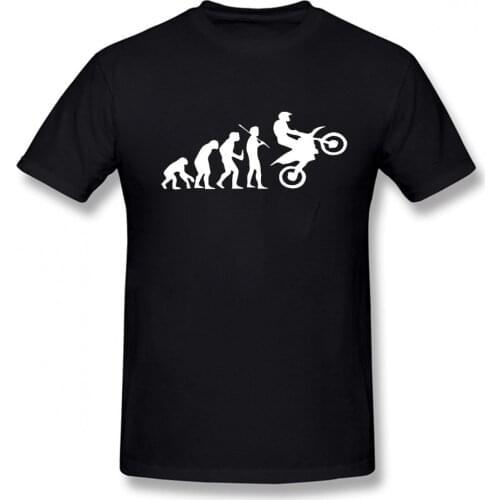 Dirtbike Evolution Motocross Men T Shirt Summer Casual Fashion Mens T Shirt Cotton High Quality Short Sleeve T-Shirts