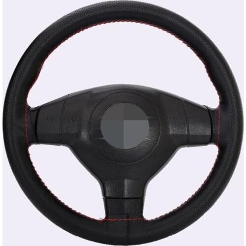 GSEENF Diameter 38 cm DIY Car Steering Wheel Covers Comfortable and non-slip Artificial leather Braid With Needle And Thread