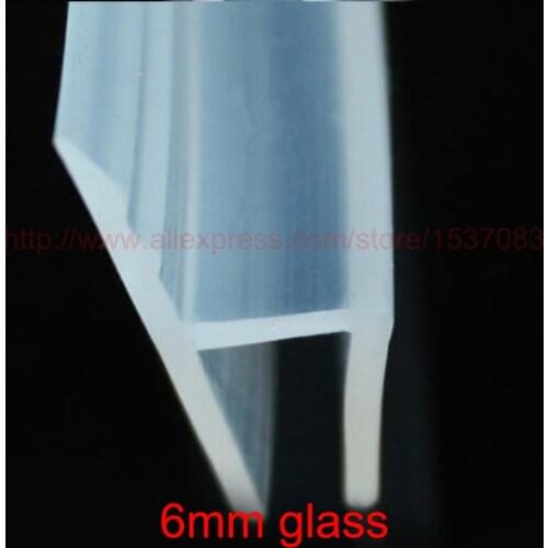 H shape silicone rubber shower room door window glass seal strip weatherstrip for 6mm glass