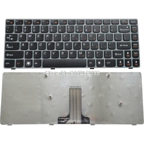 Laptop Keyboard For Lenovo V370 English US 25011632 25011980 With Gray Frame New