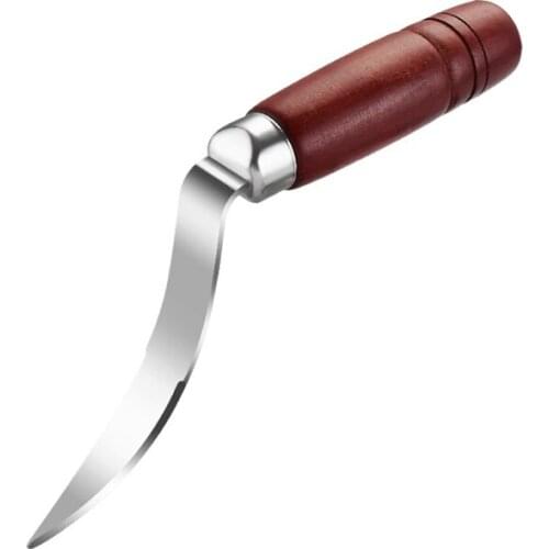 Coconut Tools Coconut Meat Removal Durable Coconut Grater Wooden Handle Coconut Opener Scraper Knife for Kitchen Home