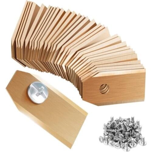 45Pcs Titanium Coated 0.75mm Lawn Mower Blade Set for Husqv arna Gardena 35X18mm Dropshipping