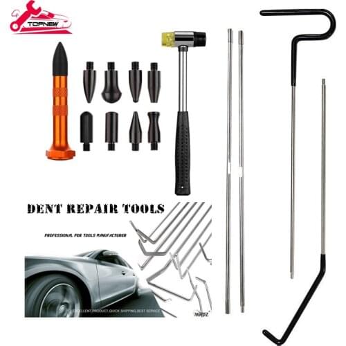 Hooks Rods Paintless Dent Removal Car Repair Kit Auto Tools Door Dent Ding Hail Removal