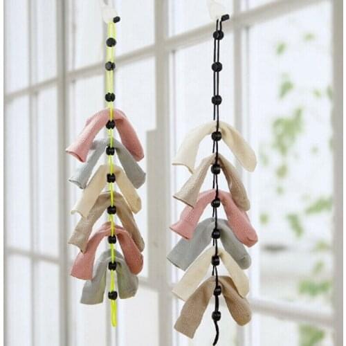 Multi-functional Home Socks Hanging Rope Washing Clothes Basket Net Washing Socks Stockings Drying Socks Rack