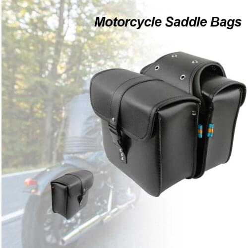 Motorcycle Saddle Bags Universal PU Leather Saddlebags Motorcycle Accessories for Honda Shadow Suzuki