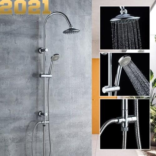 Bathroom Shower Faucet Set Rainfall Shower Head Tub Spout Faucets Single Handle Mixer Tap Bath Shower