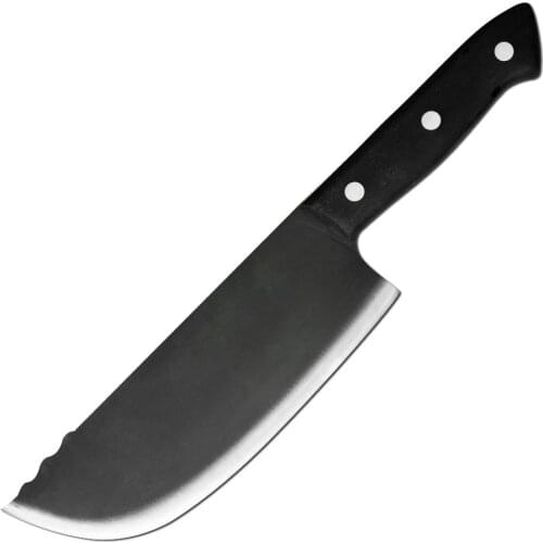 7.5 inch Black Wooden Handle Stainless Steel Knife Meat Cleaver Kitchen Knife Fish Vegetable Slicing Knives Chef Knife