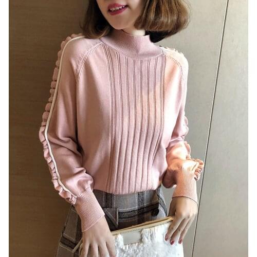 Autumn Winter Style Women Warm Knitted Pullover Sweater Lady Casual Long Sleeve Turtleneck Pullover Shirts ZZ0885