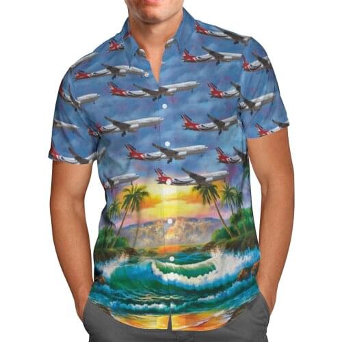 Plane 3D Full Printed Beach Hawaiian 2021 Summer Shirt Short Sleeve Shirt Streetwear Oversized 5XL Camisa Social Chemise Homme-6