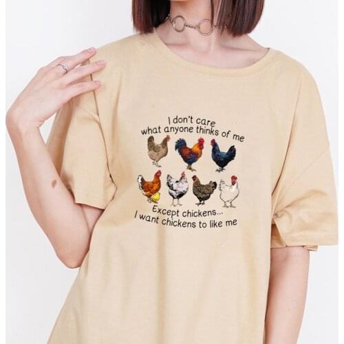 Want Chickens Like Me Graphic Tee Kawaii Cute Casual Funny Aesthetics Art Women T-Shirt Tumblr Oversized Summer Tops Emo Y2k Tee