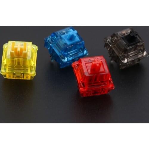 10pc GATERON INK custom v2 semi-transparent shaft body black-plated spring linear shaft switch