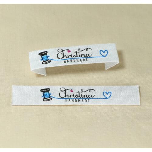 Sewing labels / Custom brand labels, Clothing labels, Sewing, Fabric 100% cotton, custom text (FR013)