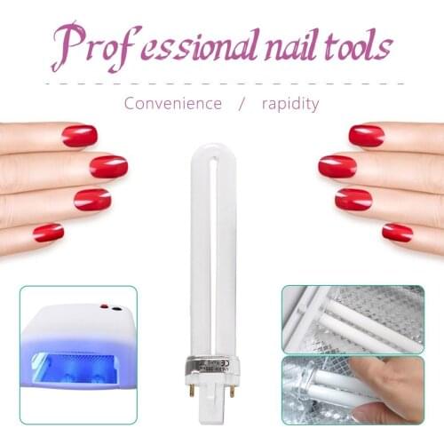 Professional U-shaped 365nm Nail Art UV Gel Dryer 9W Light Lamp Tube Replacement Tube Nail Curing Dryer Nail Manicure Tool