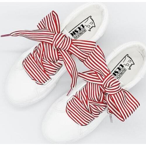 Butterfly-knotted LOLITA Shoes GIRL Spring Students WOMEN Stripe Ribbon Korean Fashion Tie-up Leisure Shoes TBX114