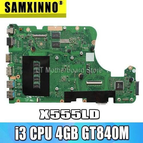X555LD Motherboard REV 3.6 i3 CPU 4GB GT840M For Asus X555LN X555L F555LD Laptop Motherboard X555LD Mainboard X555LD motherboard