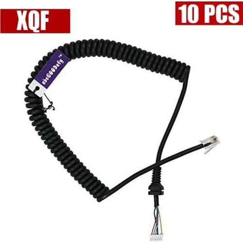 XQF 10PCS Microphone Cord Cable for Yaesu MH-48A6J MH-42B6J FT-3000 Mic
