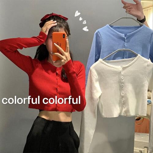 Woman Sweaters Knitwear Womens Autumn Winter 2020 Slim Short Cardigan Top Femme Chandails Pull Hiver