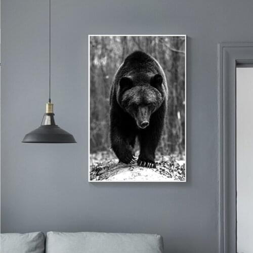 Giraffe Zebra Lion Black White Art Decor Animal Picture Living Sofa Wall Decor Quality Canvas Painting Poster Home Decor