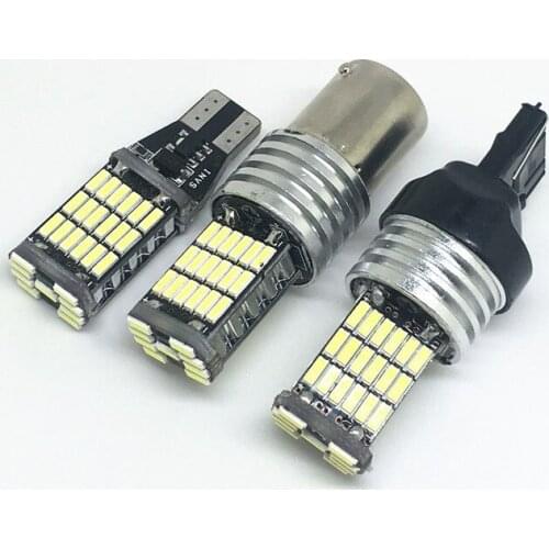 1pcs T15 LED BA15S 1156 P21W W16W Canbus No Error Daytime Running Lights DRL Reversing Lights 4014 45SMD Turn Signal Light 12v
