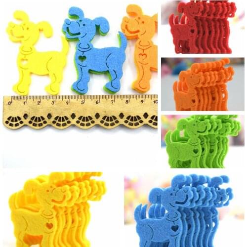 10pcs Non Woven Felt Fabric DOG Patch 3mm Thickness Polyester Cloth Felts DIY Bundle For Sewing Dolls Crafts