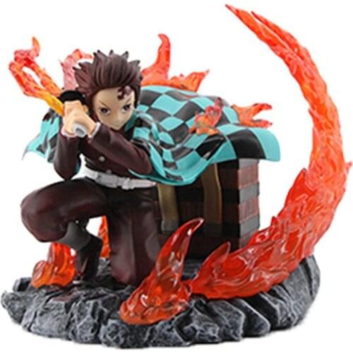 15cm Demon Slayer Kamado Tanjirou PVC Action Figures Toys GK Anime Kimetsu No Yaiba PVC Figurine Toy