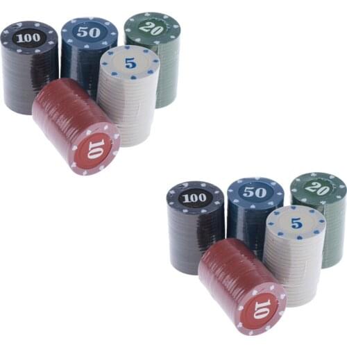 200x Casino Poker Chips Poker Tokens Casino Fun Home Gift Games 3.9cm Type