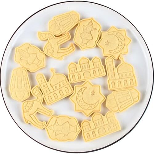6Pcs EID Mubarak Ramadan Cookie Cutters Mold For Cooking Biscuit Camel Moon Star DIY Cake Baking Accessories