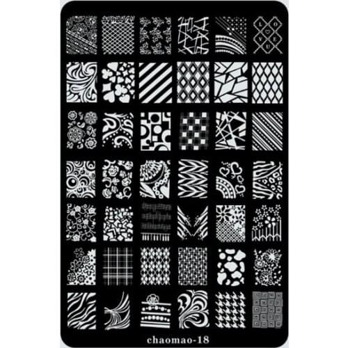 9.5x14.5cm Large Full Flowers Nail Art Image Stamp Template Plates Polish Stamping Manicure Image Template #18