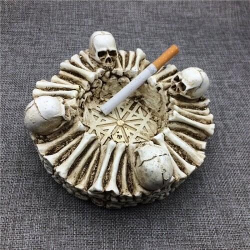 Alalinong AL001 Skulls Ashtrays Creative Style Resin Cigar Ashtray Table Decor Cigarette Smoking Accessories