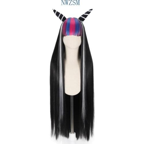 Anime Dangan Ronpa Mioda Ibuki Long Wig Cosplay Costume Danganronpa Heat Resistant Synthetic Hair Women Cosplay Wigs