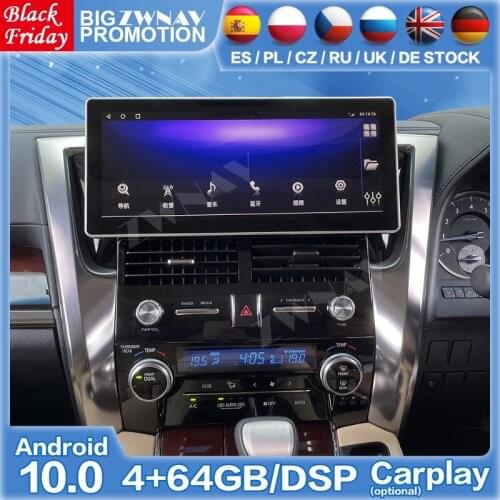 12.3" 2 DIn Carplay Android Screen For Toyota Alphard 30 Car GPS Video Player Multimedia Audio Stereo Radio Receiver Head Unit