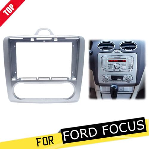 LONGSHI 2 Din Fascia car radio Frame 9 inch for 2009 FORD FOCUS Dash Mount Kit Trim Panel No gap Radio Installation 2din