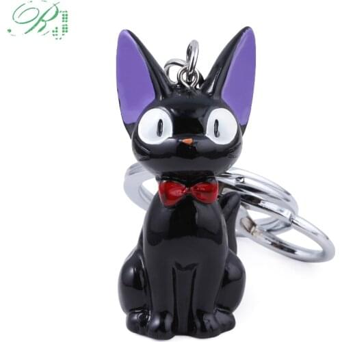 RJ Kikis Delivery Service Keychain Cute Witch CAT JIJI Figures Keyring My Neighbor Totoro Key Chain kids Gift