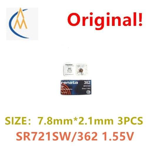 2PCS Swiss sr721sw 362 silver oxide watch button battery electronic durable quartz watch electronic products toy ear spoon lamp