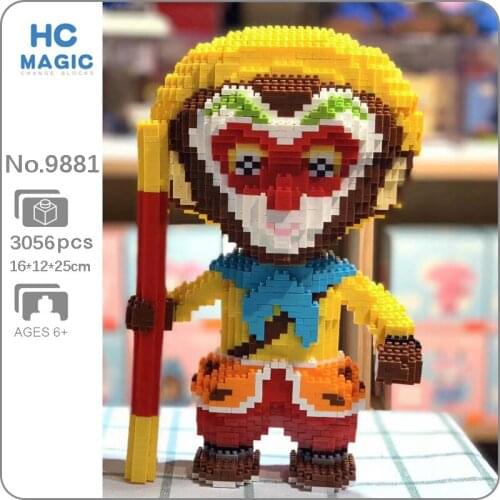 HC 9881 Animal World Journey to the West Monkey King Sun Hero 3D DIY Mini Diamond Blocks Bricks Building Toy for Children no Box