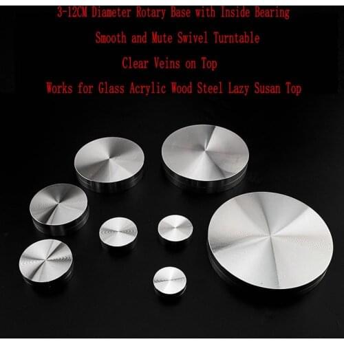 HQ MT01 3-12CM MINI Tiny Smooth Lazy Susan Round Turntable Swivel Plate Aluminium Alloy Bearing Rotary Base Stand for Display
