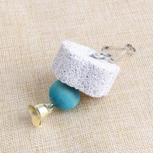 Parrot Mouth Grinding Stone Molars Stone Hanging String Chewing Toy For Birds Au02 21 Dropshipping